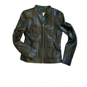 Mark New York Women’s Leather Jacket with Silk Lining Size S